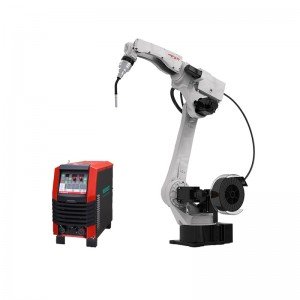 welding robot cell with pisitioner and walking slide rail
